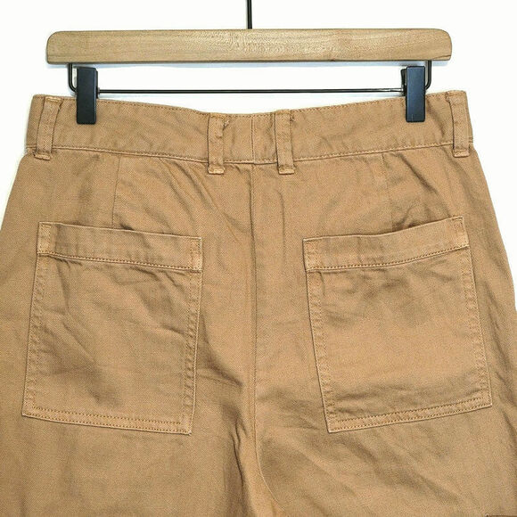 Banana Republic Relaxed Surplus Cargo Utility Pant Crop Tan Khaki Casual 4 - Picture 11 of 16
